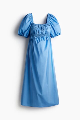 H & M - MAMA Popeline jurk van katoenmix - Blauw