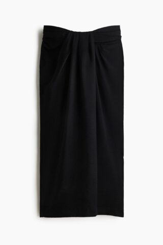 H & M - Rok met gedraaid detail - Zwart