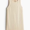 H & M - Shift-jurk - Lichtbeige