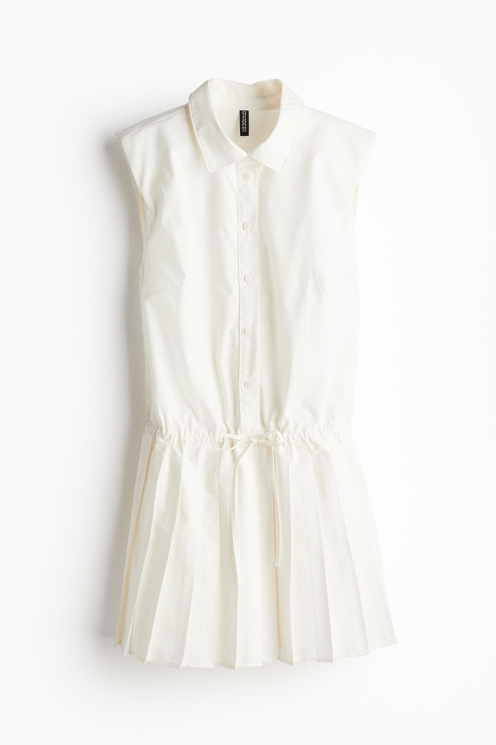 H & M - Jurk met schoudervullingen - Roomwit
