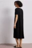 Midi-jurk met korte mouwen en splitdetail
