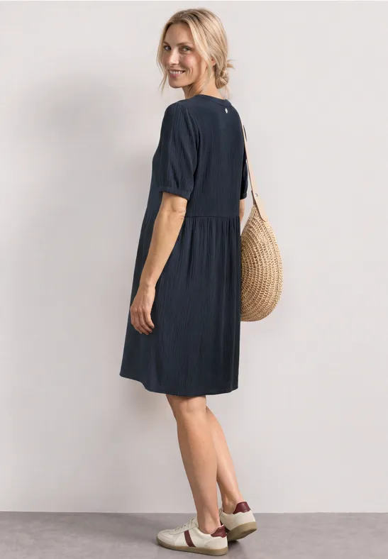 Knie-lange jurk met strikdetail