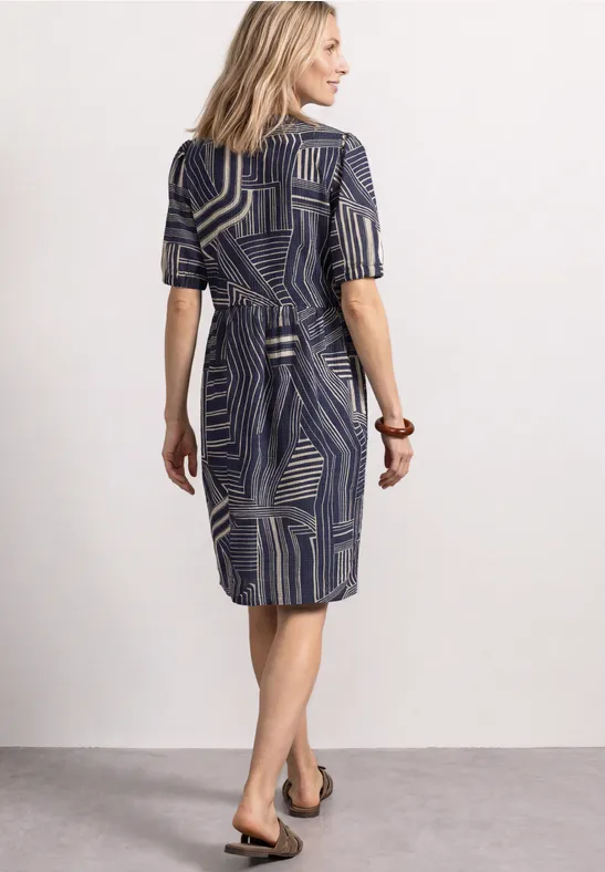 Kniehoge jurk met strikdetail