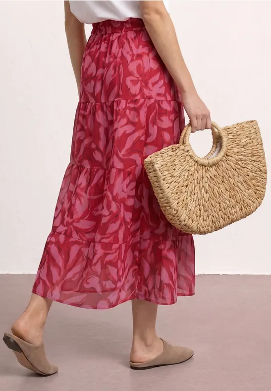 Chiffon maxirok met print