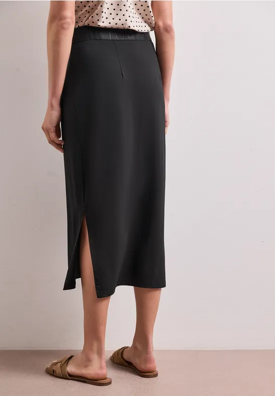 Midirok van tricot in effen kleur