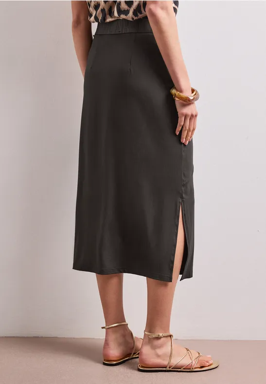 Midirok van tricot in effen kleur