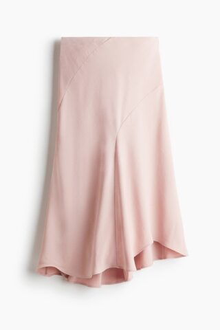 H & M - Asymmetrische midirok - Dusty Roze