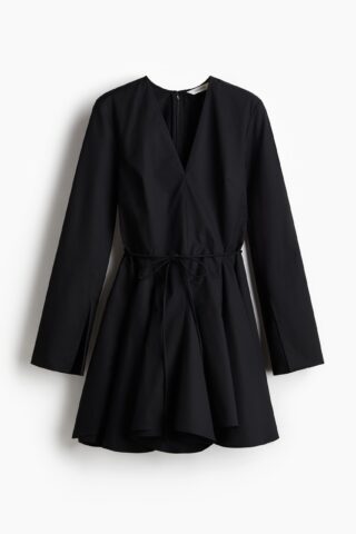 H & M - Jurk met uitlopende rok - Zwart