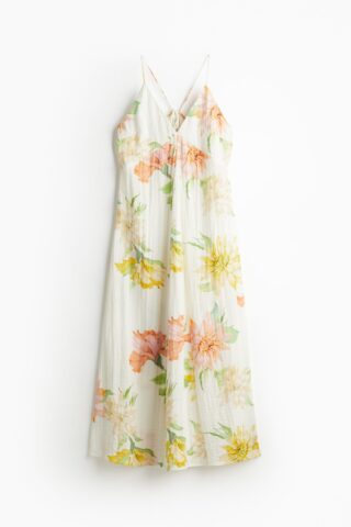 H & M - Strappy jurk - Wit/Bloemen