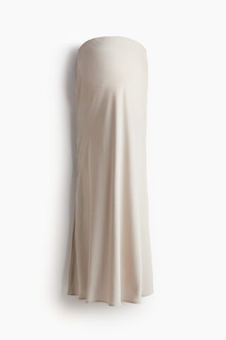 H & M - MAMA Satijnen rok - Lichtbeige