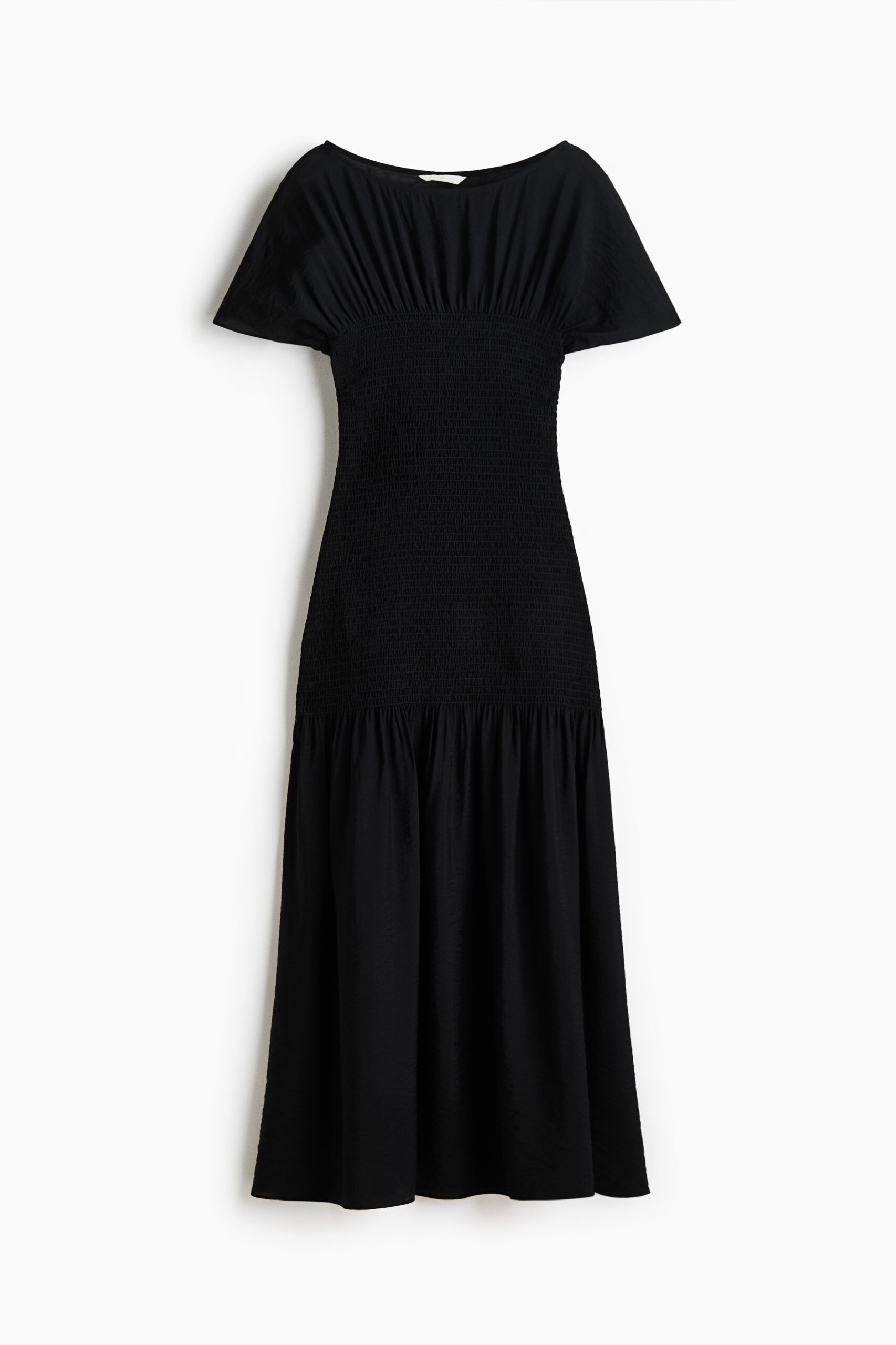 H & M - Jurk met smokwerk - Zwart