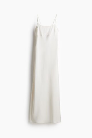 H & M - Maxi-jurk met strikbandjes - Wit