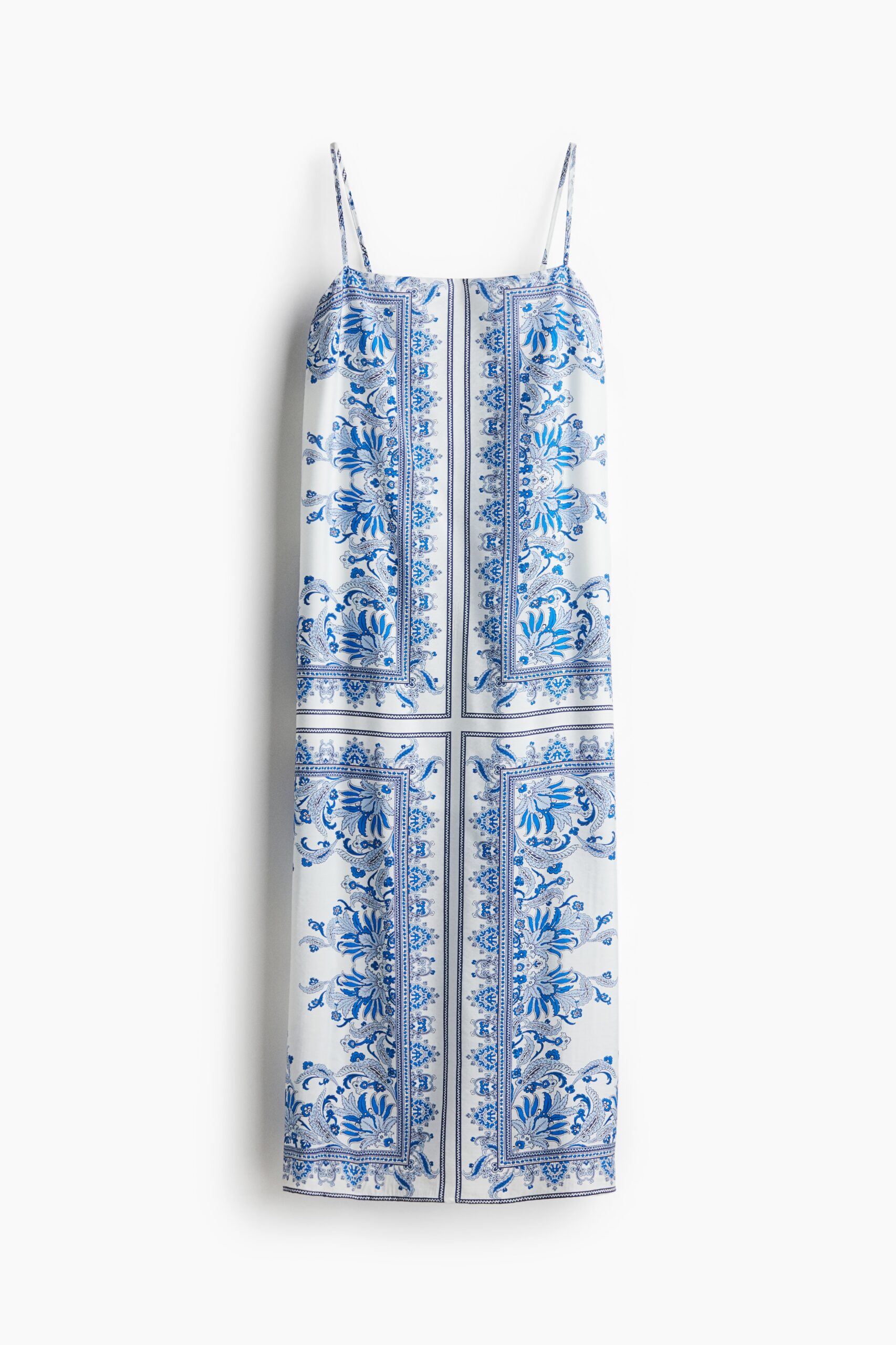 H & M - Strappy jurk - Wit/Blauw Dessin H & M - Strappy jurk - Wit/Blauw Dessin