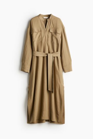 H & M - Utilityjurk met strikceintuur - Beige