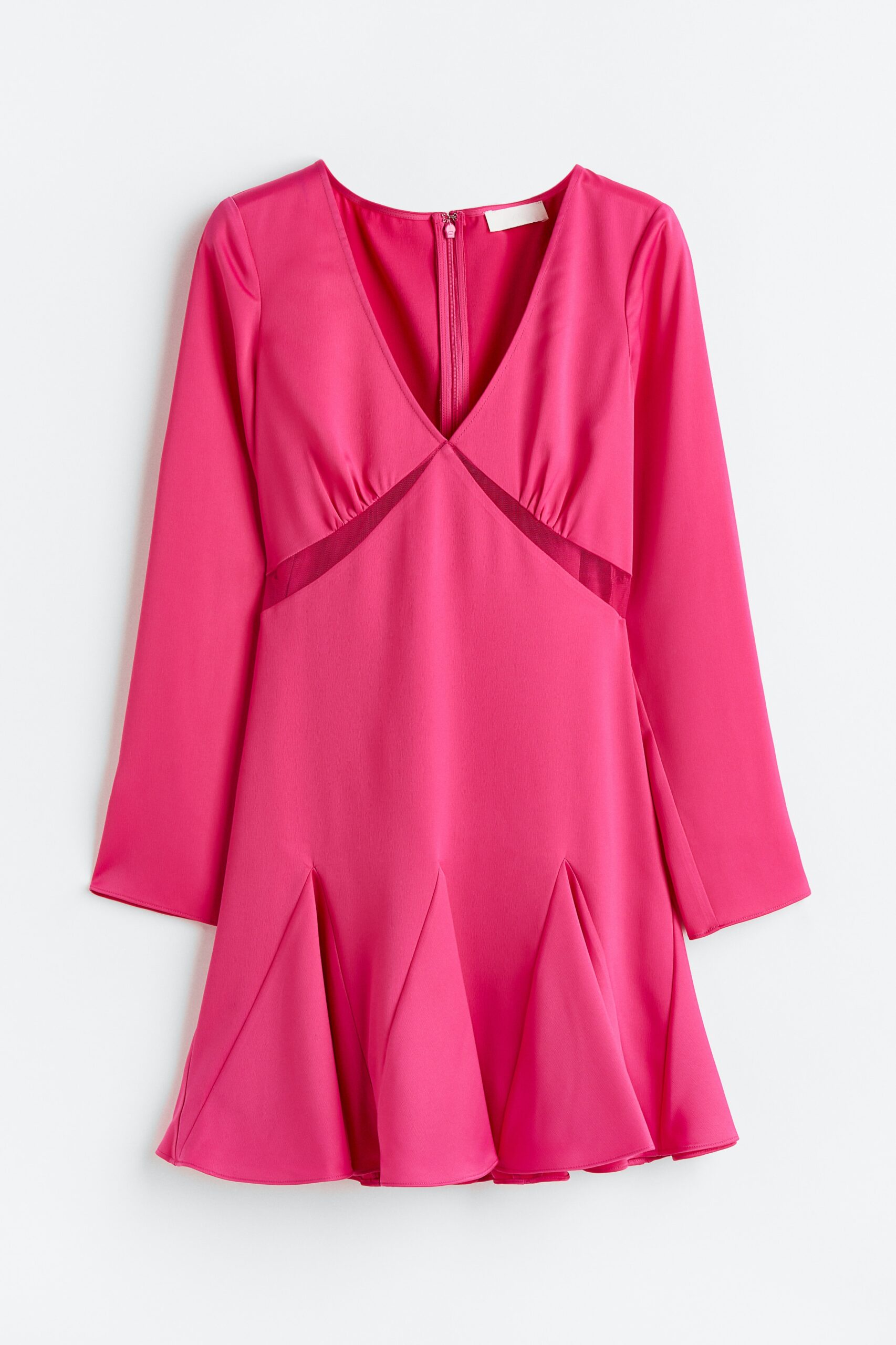 H & M - Satijnen jurk - Cerise