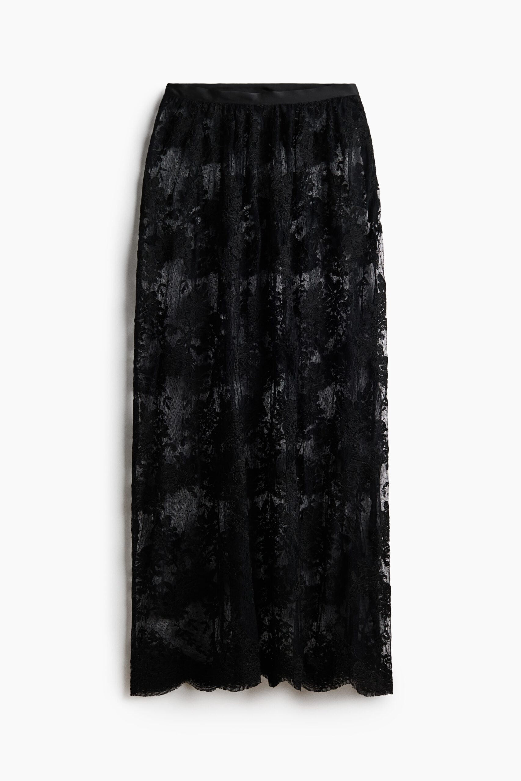 H & M - Lange kanten rok - Zwart H & M - Lange kanten rok - Zwart