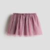 H & M - Glitterende tulen rok - Dusty Donkerpaars