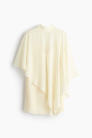 H & M - Jurk met capelaag - Lichtgeel