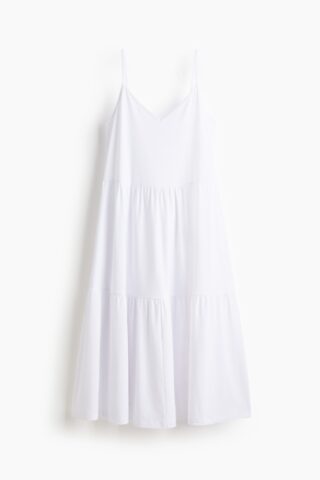H & M - Strappy strokenjurk - Wit