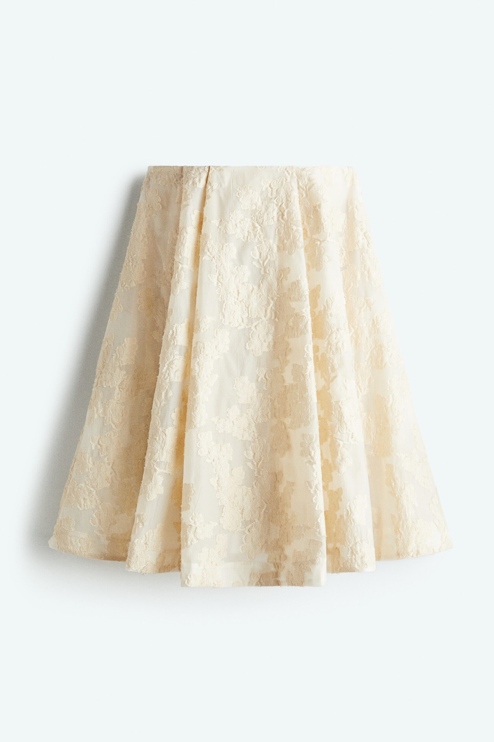 H & M - Jacquardgeweven mini-jurk - Roomwit