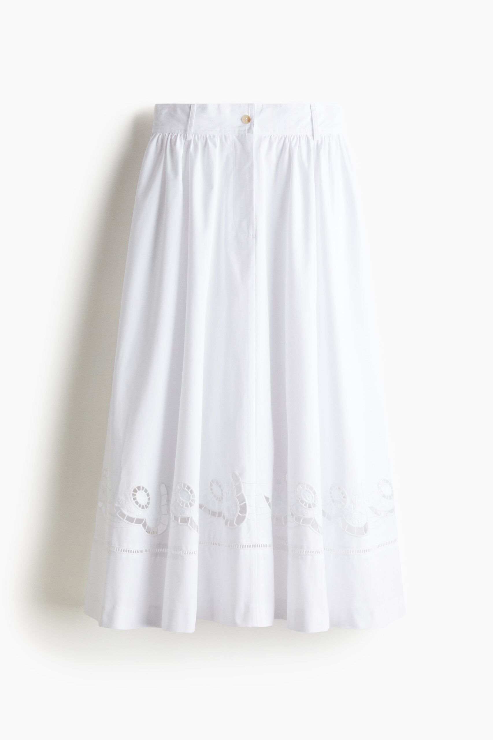 H & M - Rok met broderie anglaise - Wit H & M - Rok met broderie anglaise - Wit