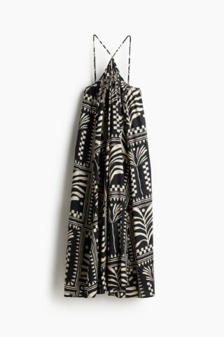 H & M - Strappy jurk - Zwart/Dessin