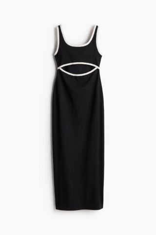 H & M - Maxi-jurk met cutout - Zwart