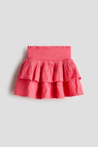 H & M - Volantrok van mousseline - Felroze