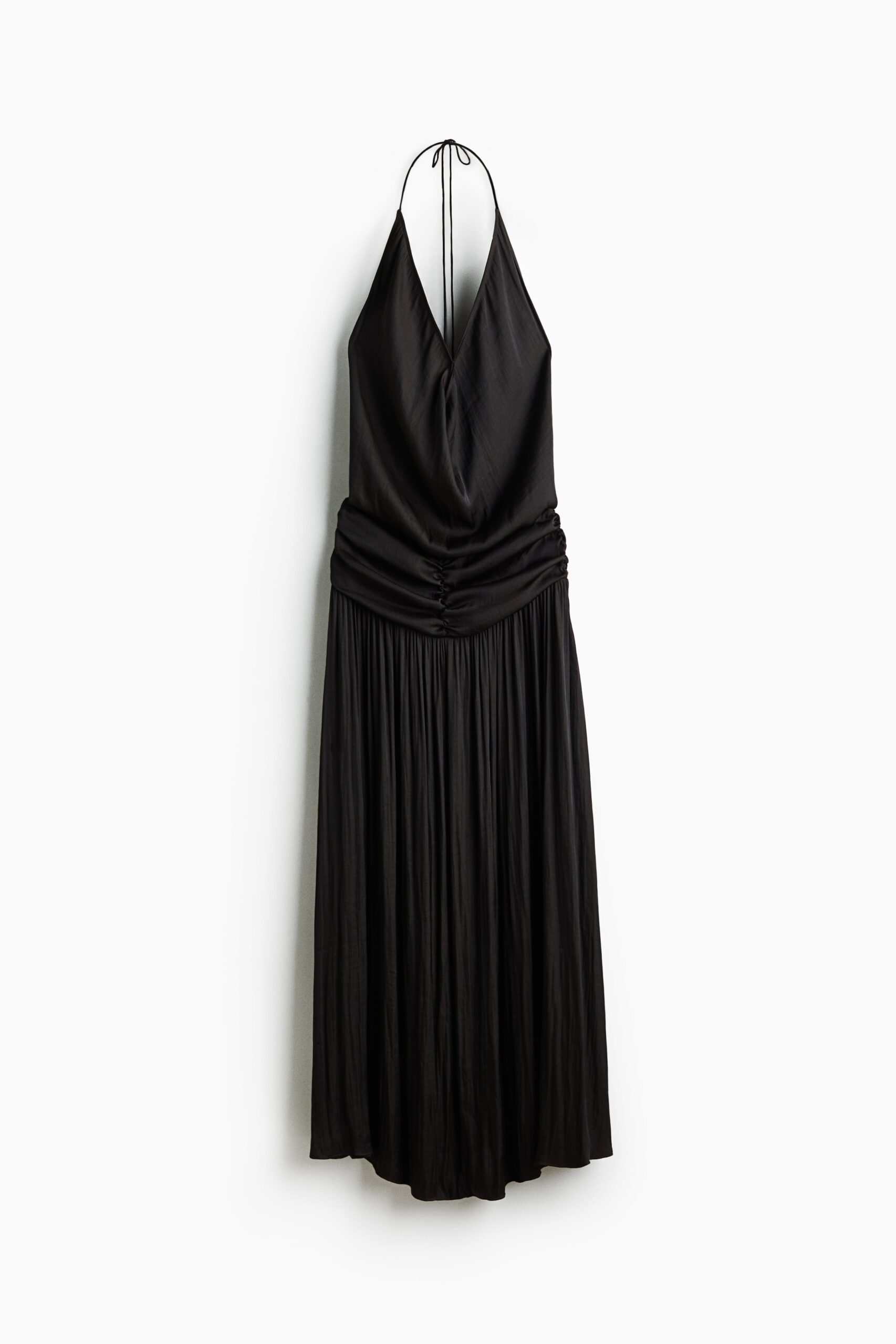 H & M - Halterjurk met watervalhals - Donkerbruin H & M - Halterjurk met watervalhals - Donkerbruin