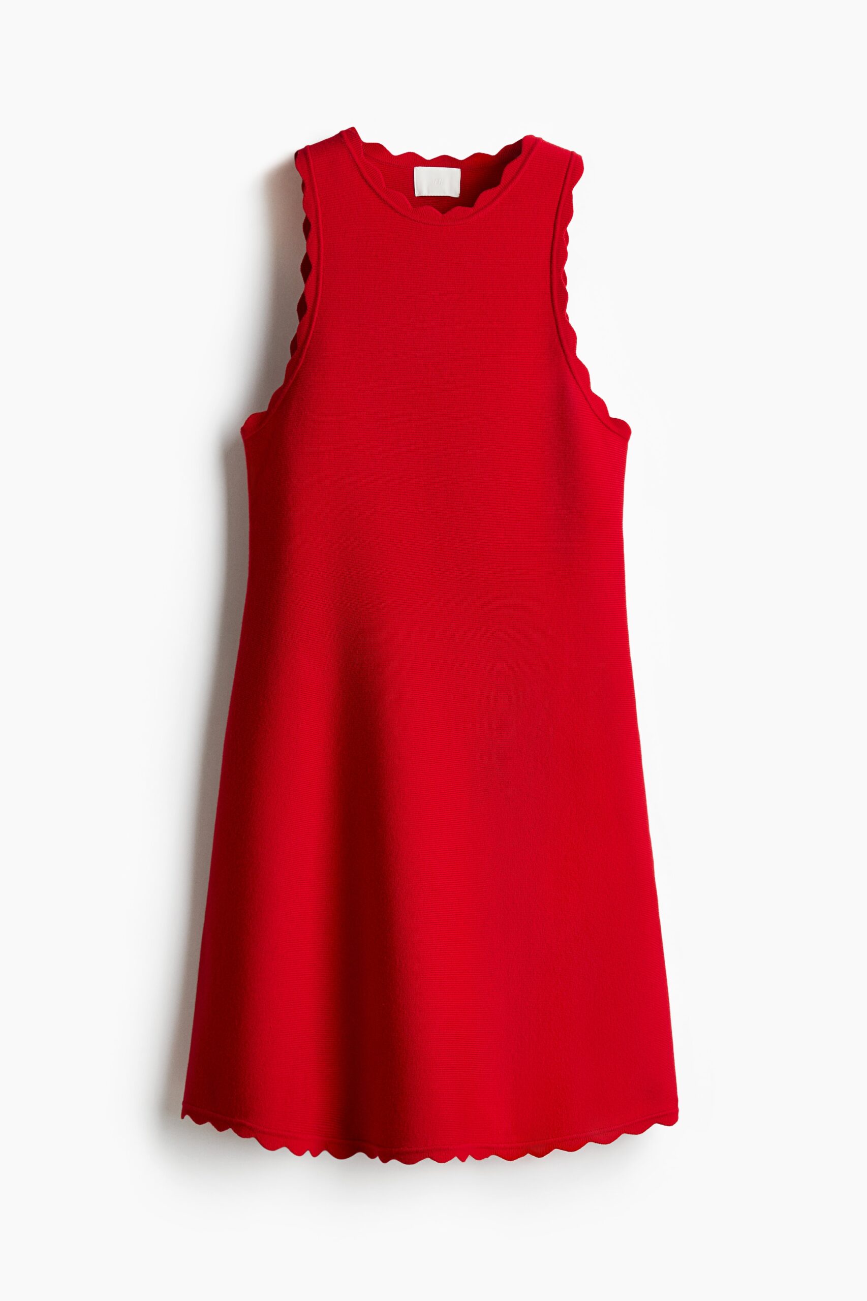 H & M - Mini-jurk met golvende randen - Rood