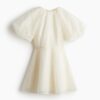 H & M - Jurk met borduursel - Roomwit