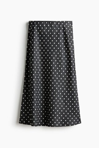 H & M - Midirok - Zwart/Polkadot