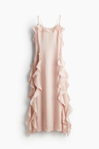 H & M - Jurk met volants - Poederroze