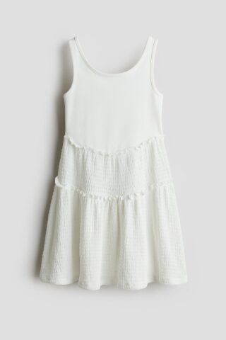 H & M - Jurk van structuurtricot - Wit