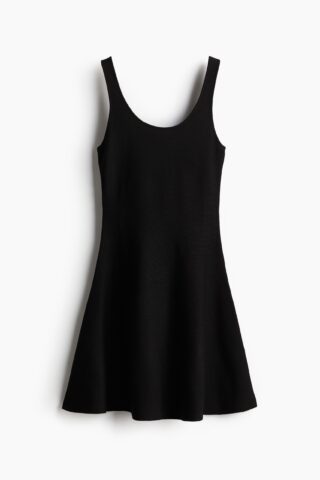 H & M - Jurk met uitlopende rok - Zwart