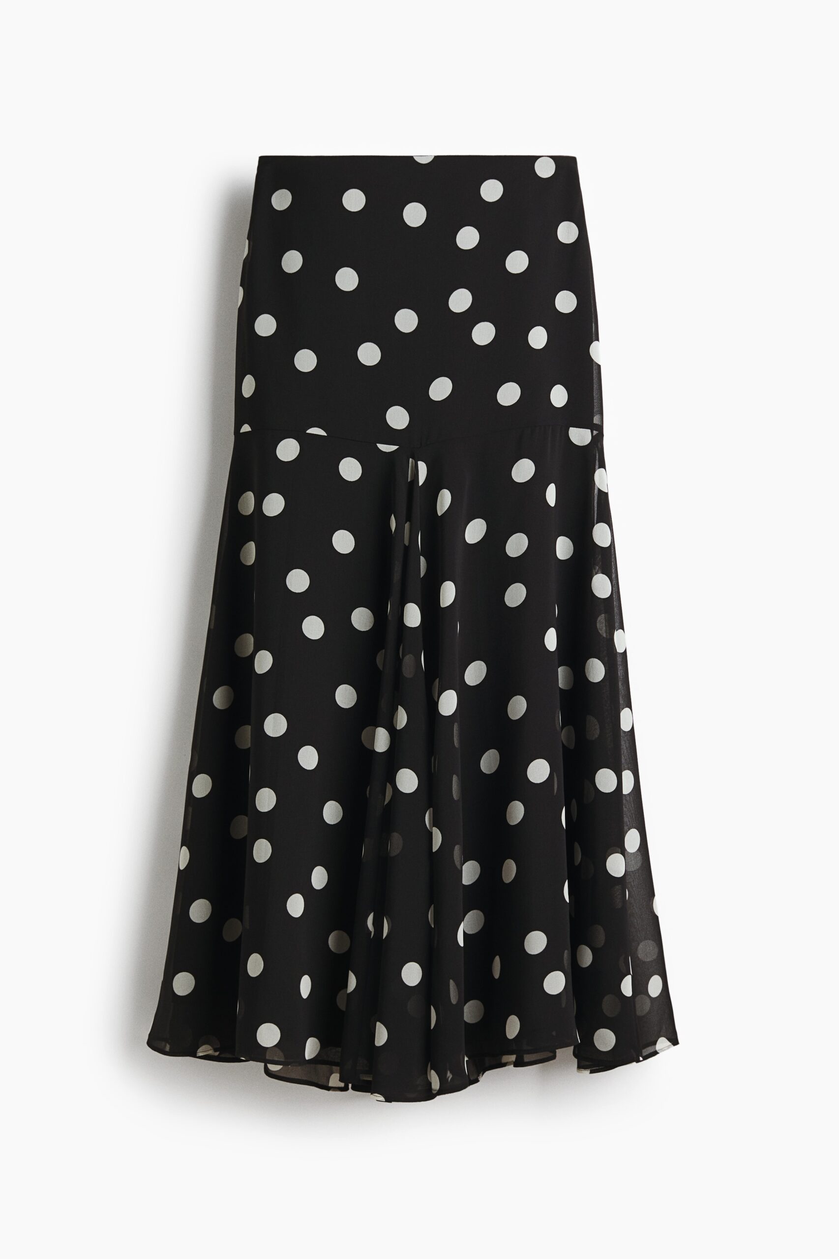 H & M - Uitlopende rok - Zwart/Stippen H & M - Uitlopende rok - Zwart/Stippen