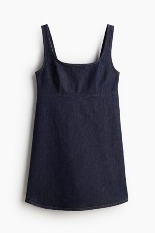H & M - Denim overgooier - Donker Denimblauw