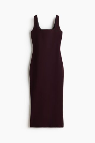 H & M - Bodycon dress - Bordeauxrood