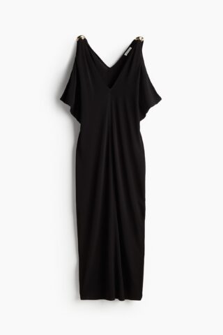 H & M - Jurk met V-hals - Zwart
