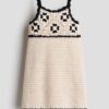 H & M - Jurk met gehaakte look - Roomwit