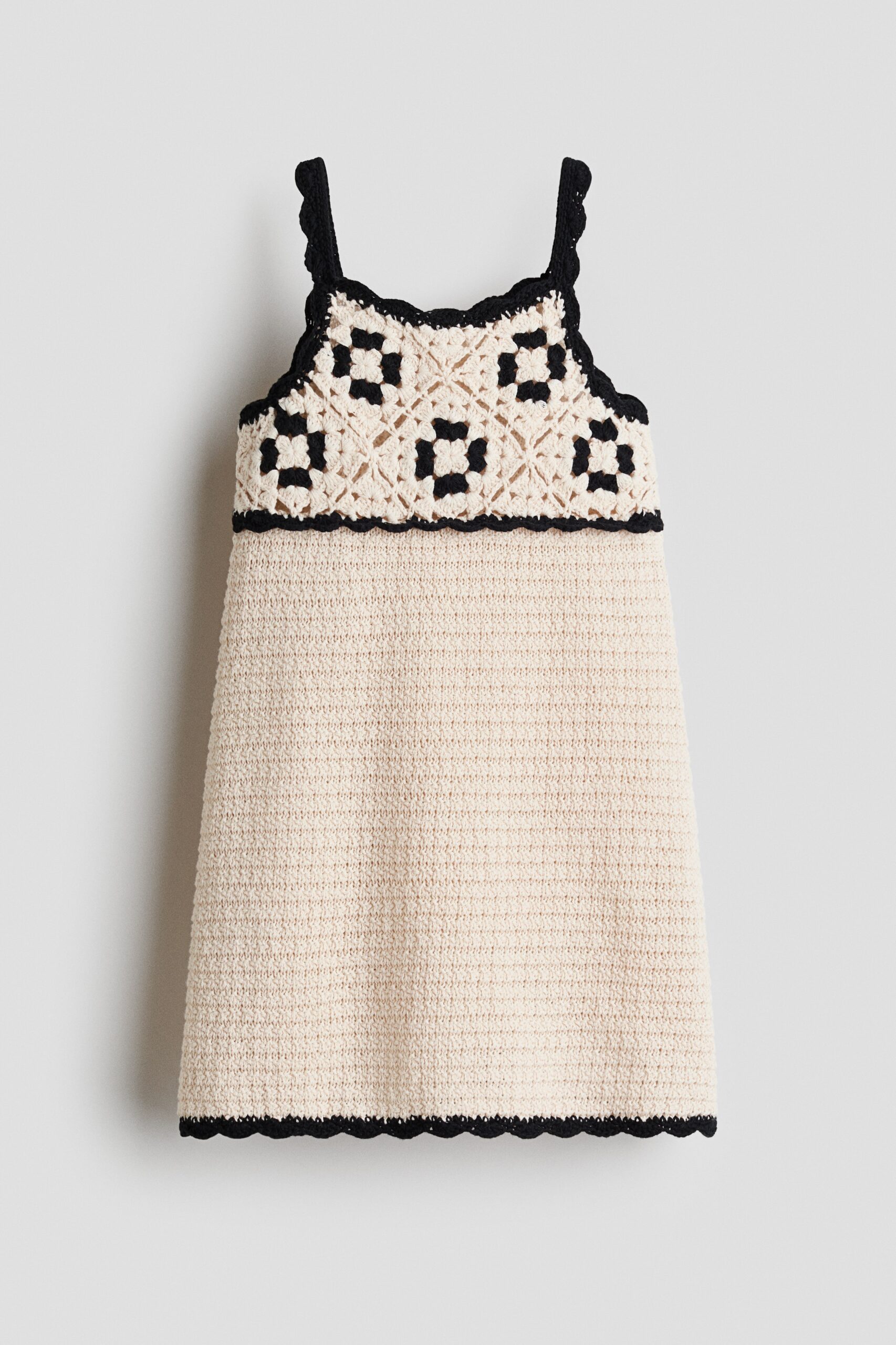 H & M - Jurk met gehaakte look - Roomwit