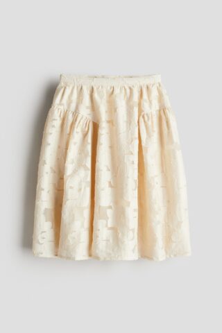 H & M - Jacquardgeweven rok - Roomwit