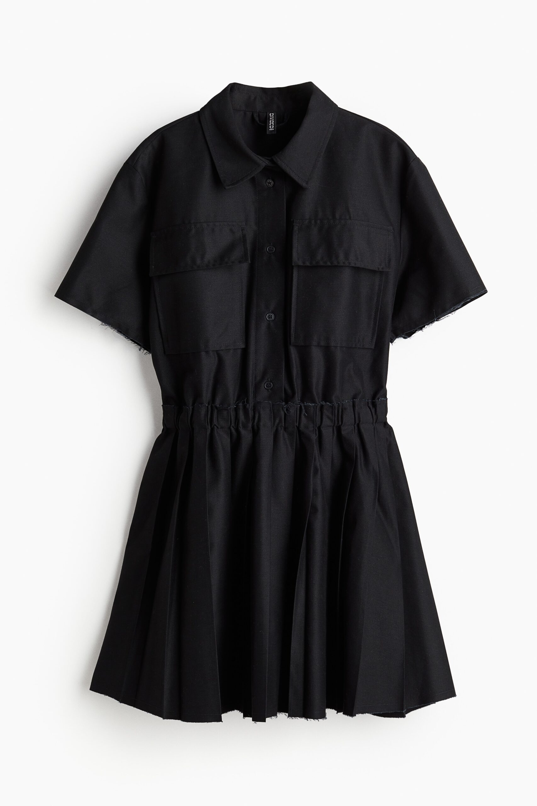 H & M - Utilityjurk met geplooide rok - Zwart H & M - Utilityjurk met geplooide rok - Zwart