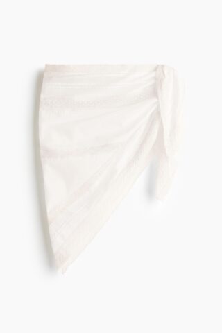 H & M - Sarong met kant - Roomwit/Wit