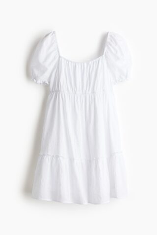 H & M - Jurk met volants - Wit