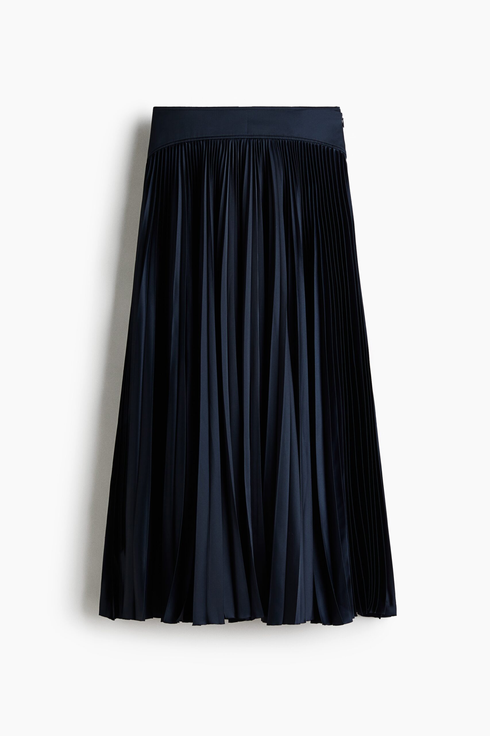 H & M - Plissérok - Marineblauw