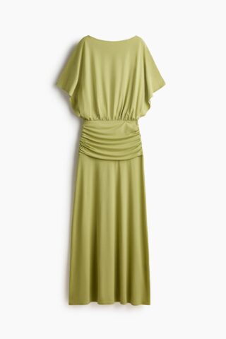 H & M - Gedrapeerde maxi-jurk - Dusty Lichtgroen