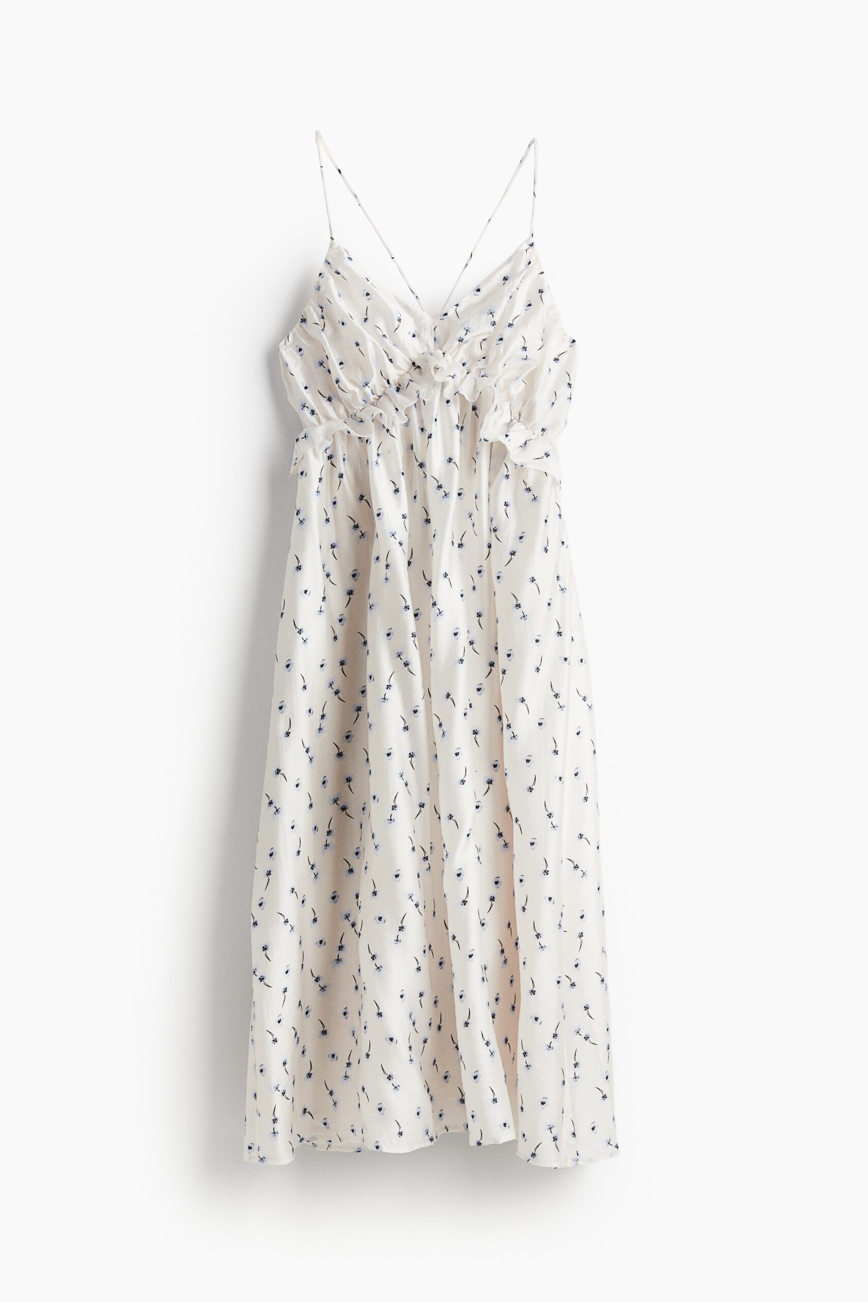 H & M - Jurk met volants - Wit/Bloemen H & M - Jurk met volants - Wit/Bloemen