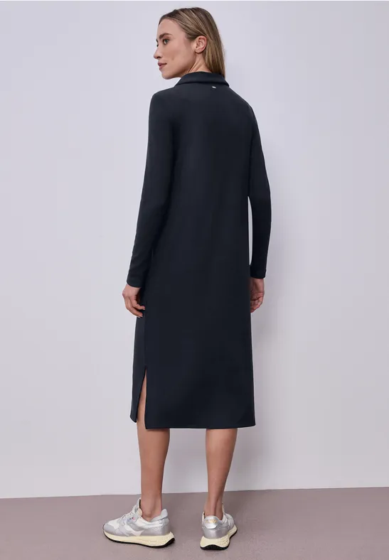 Midi-jurk met zijsplitten