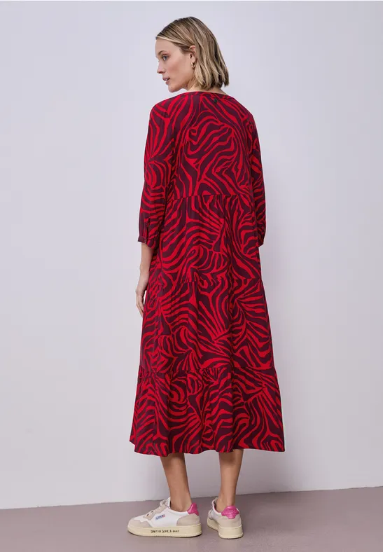 Midi-jurk met grafische print